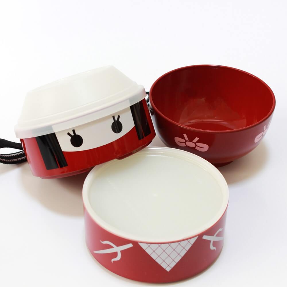 kokeshi kunoichi bento box 2 layers plus bowl