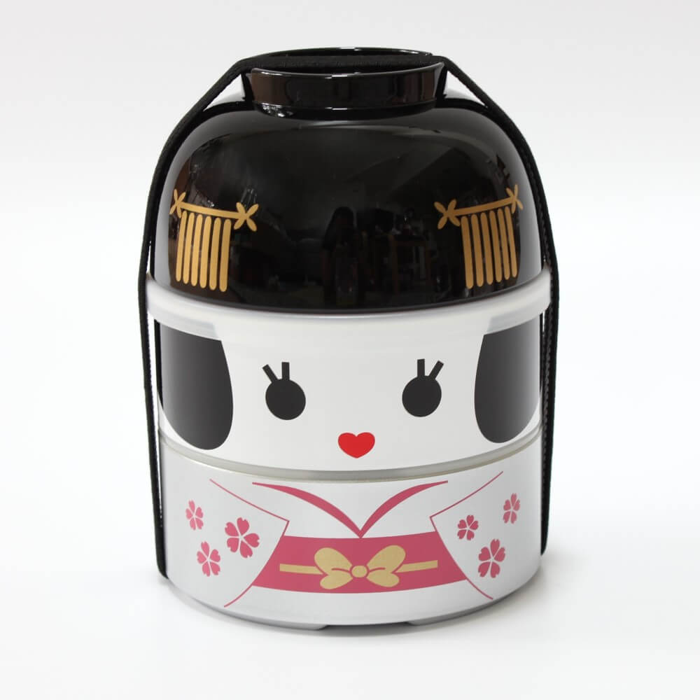 kokeshi maihime 2 tier bento box