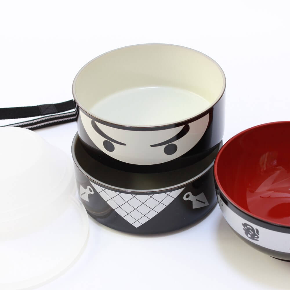 kokeshi ninja bento box opened up