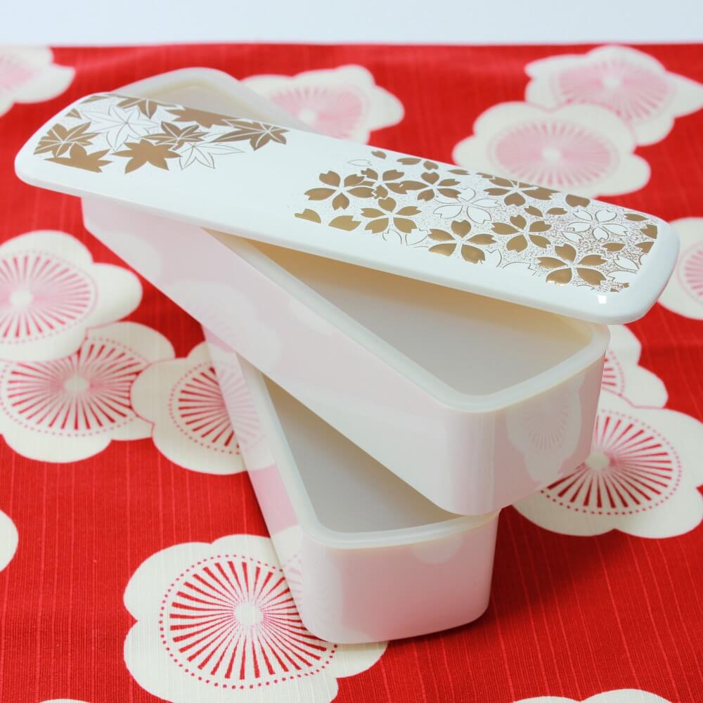 layers stacked spiral position hanamaru slim bento box