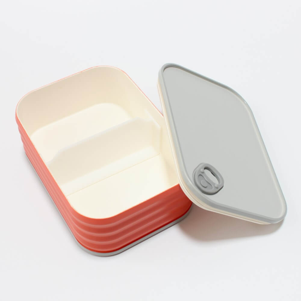 lid opened orange eatcan bento box