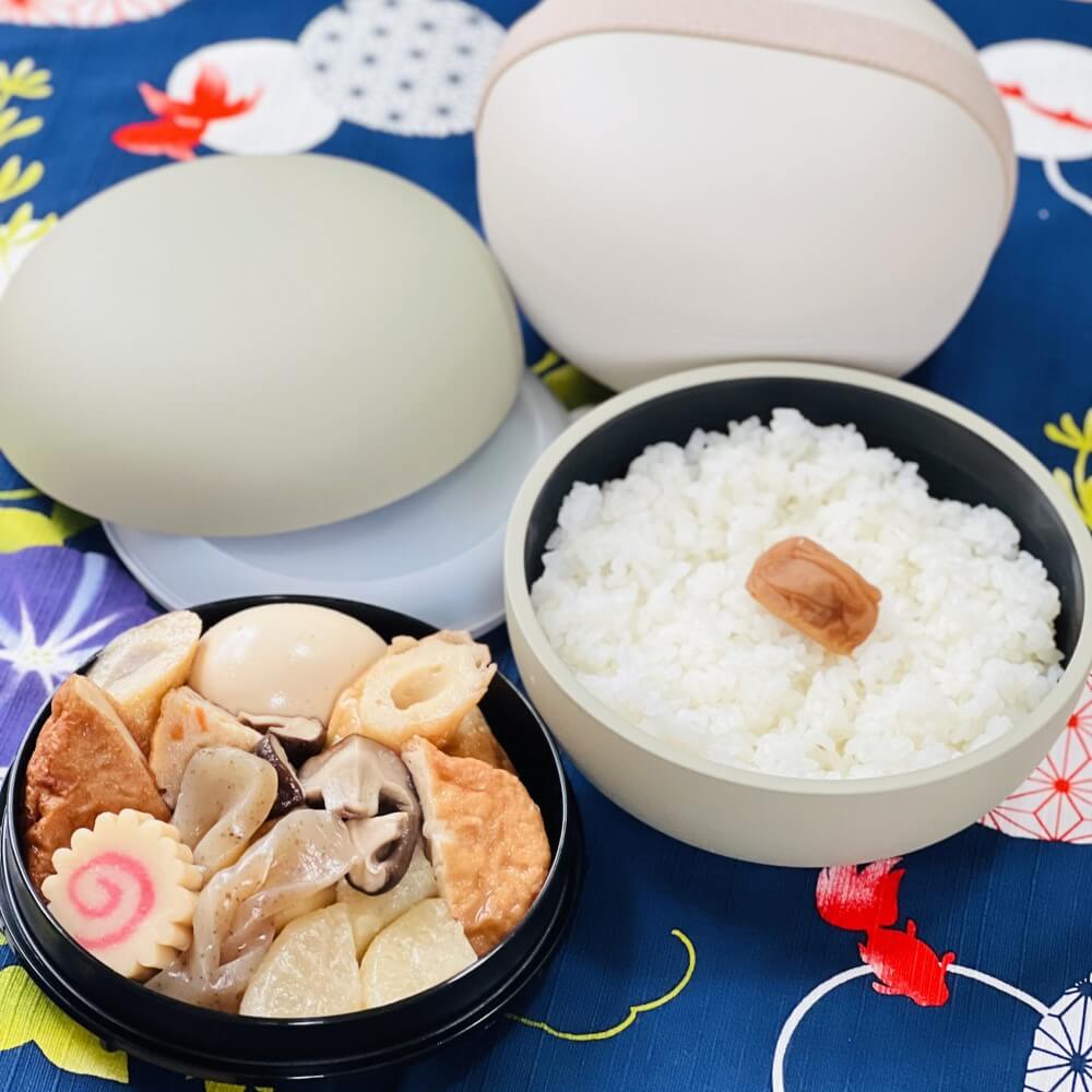 mayudon bento boxes with food image