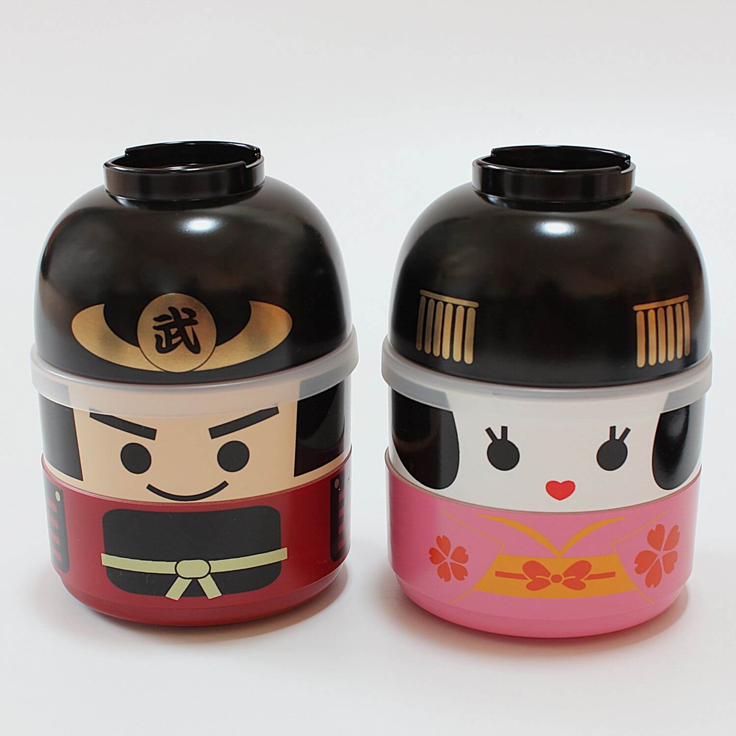 mini kokeshi bushi and maiko bento boxes
