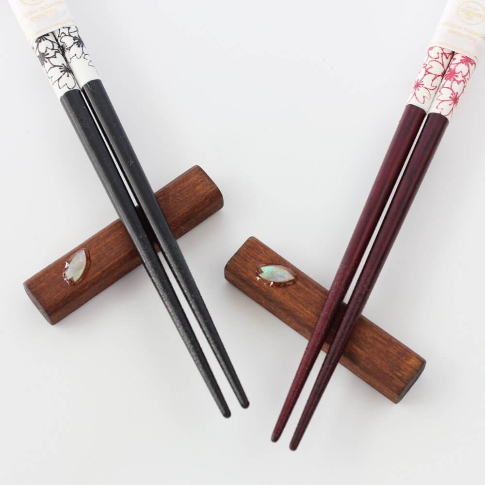 modern sakura chopsticks tips on rests