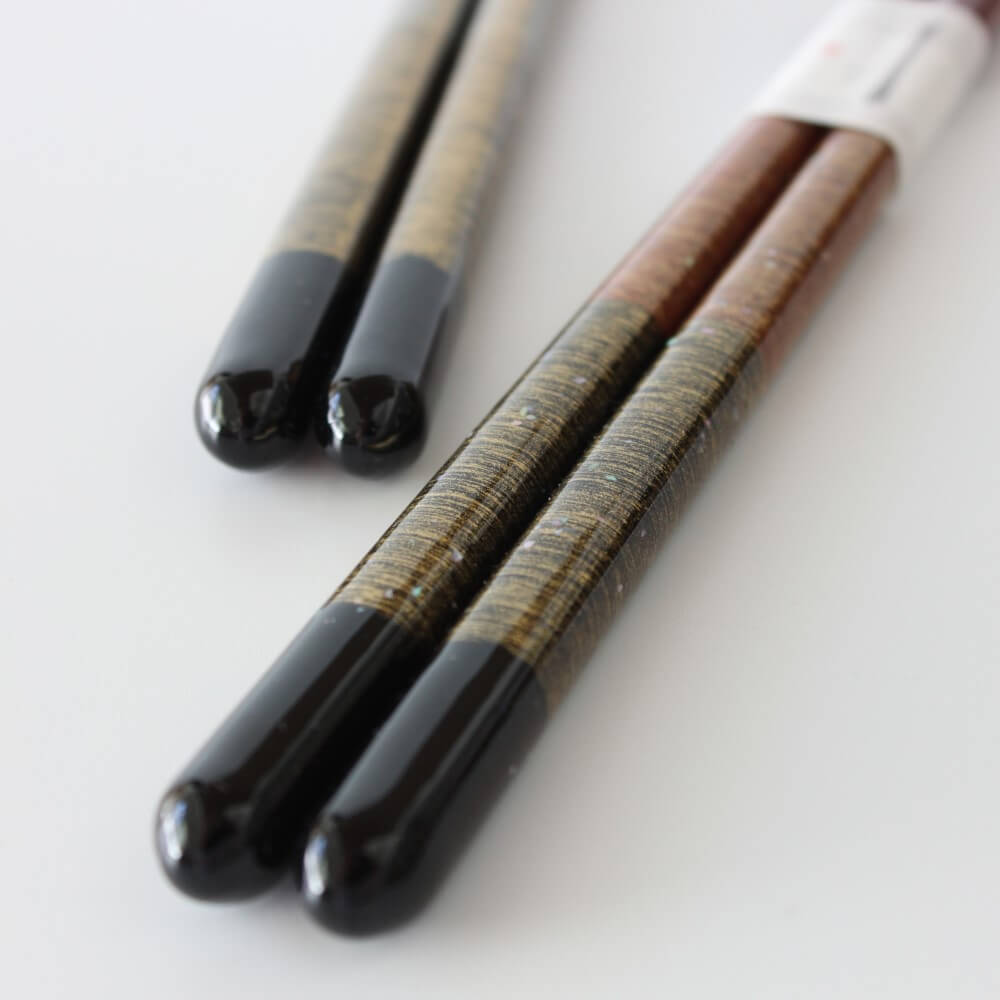 mutsuki red chopsticks in the foreground