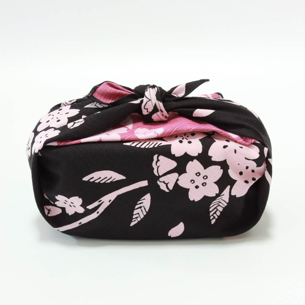 omotenashi sakura charcoal pink furoshiki bento box wrap