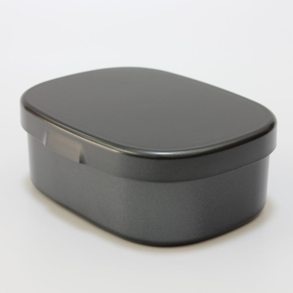 one touch metallic black 1 tier bento box