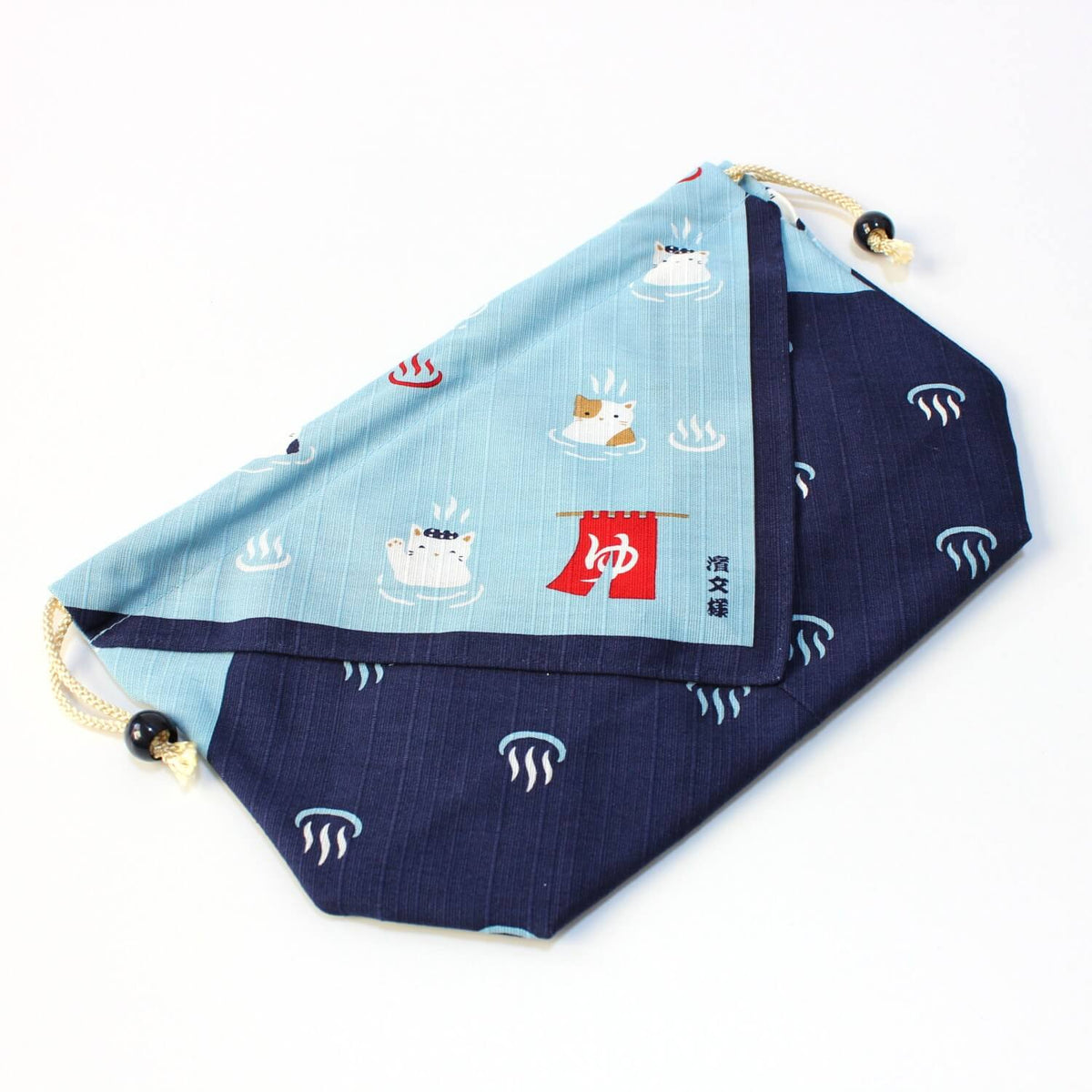 cats in onsen artwork bento lunch bag