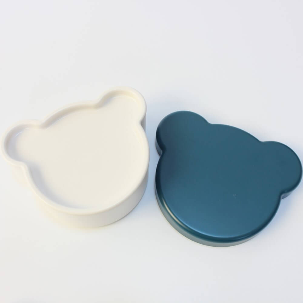 lid removed bear shaped bento box