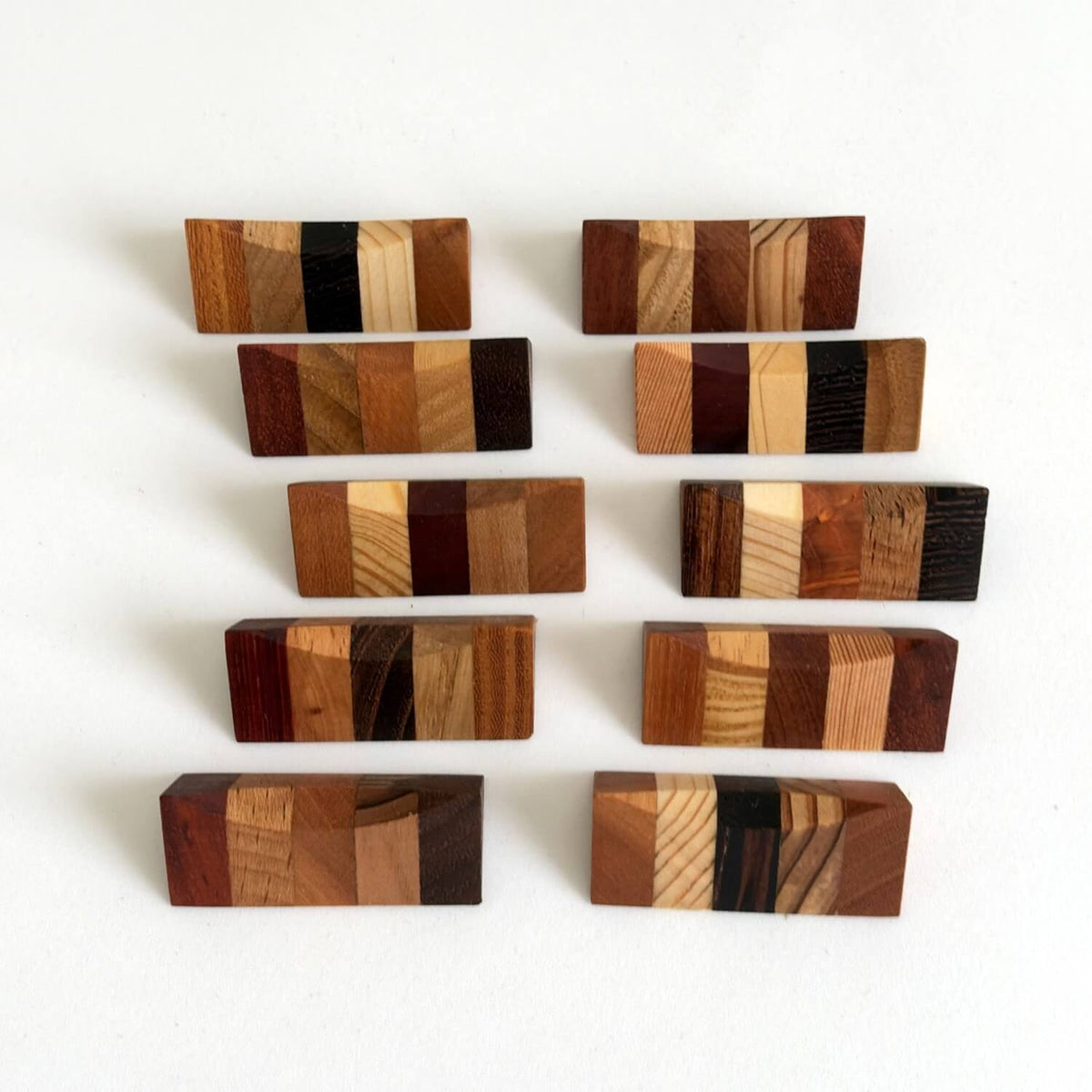 Yosegi-Zaiku Japanese Marquetry Wooden Chopstick Rests | Hand Made