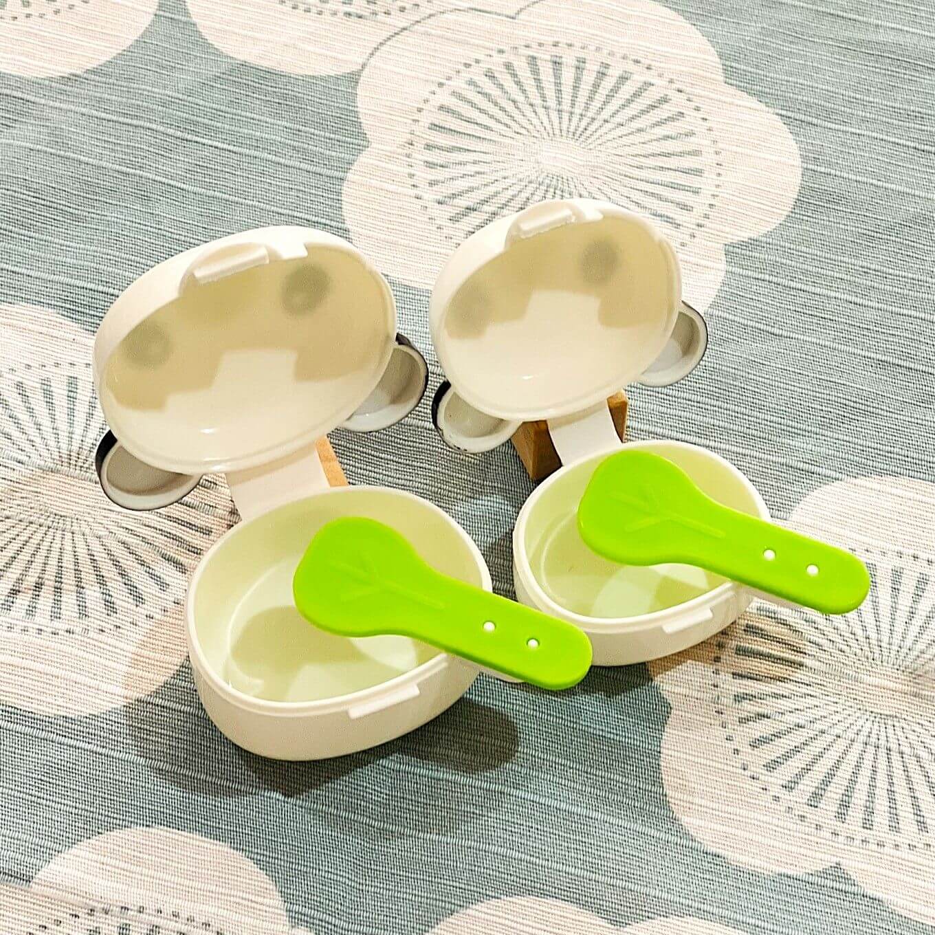 sauce cups opened showing spatula