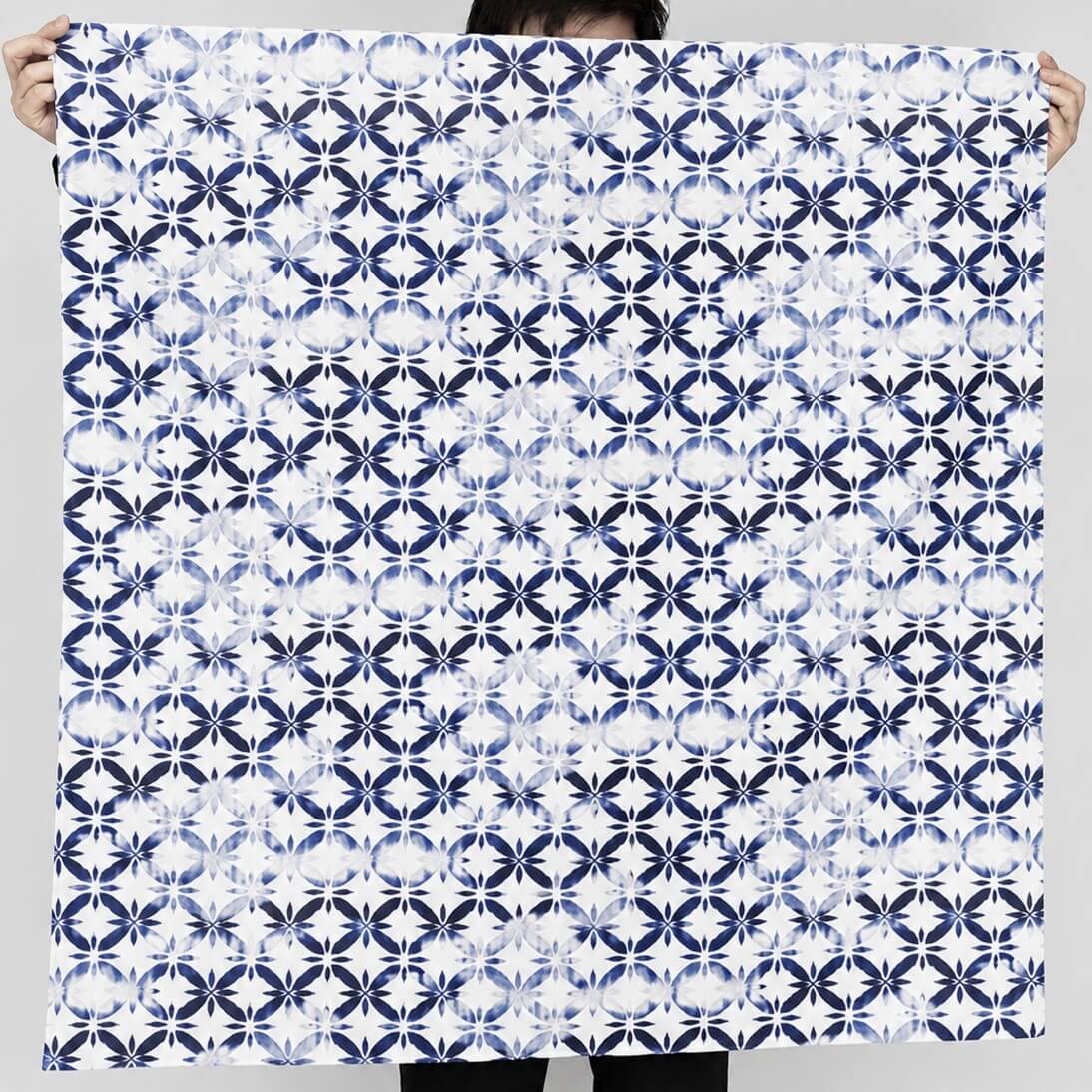 Indigo Aoba Leaves Furoshiki Wrapping Cloth 100cm