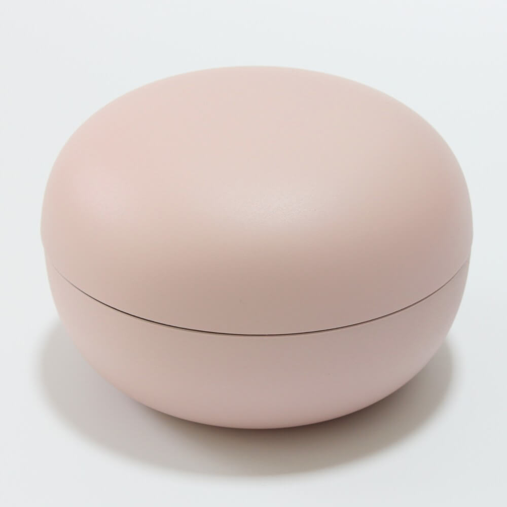 pink mayudon 2 tier bento box from takenaka