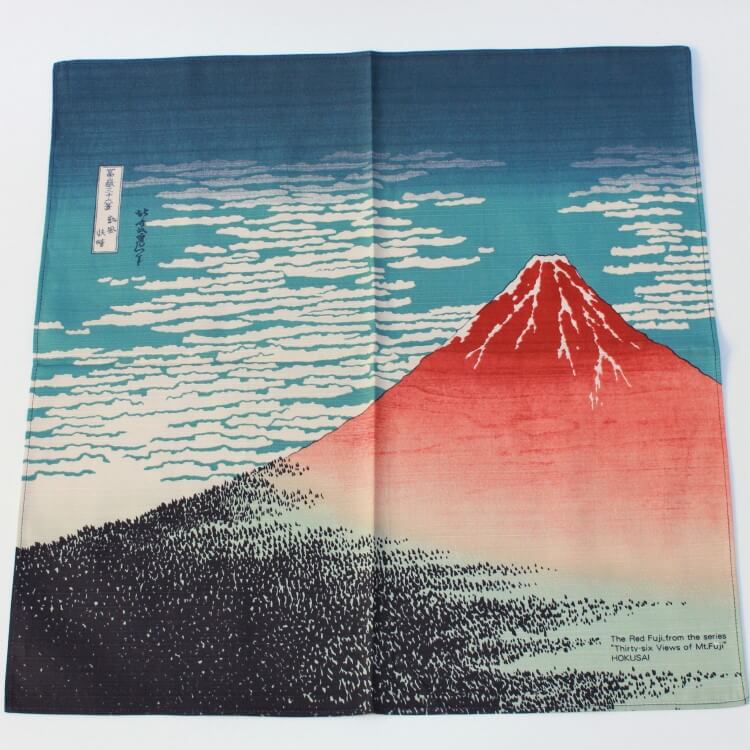 red fuji by hokusai furoshiki 48cm