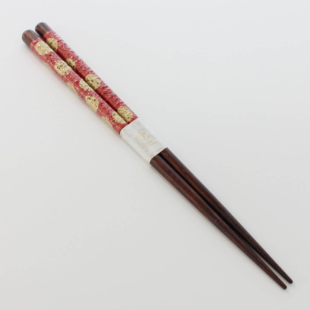 red mizutama chopsticks full length photo