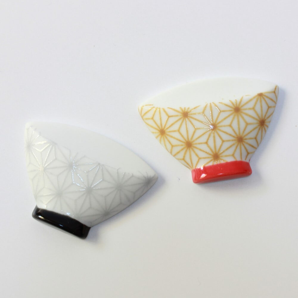 ricebowl shaped chopsticks rest okome gift set