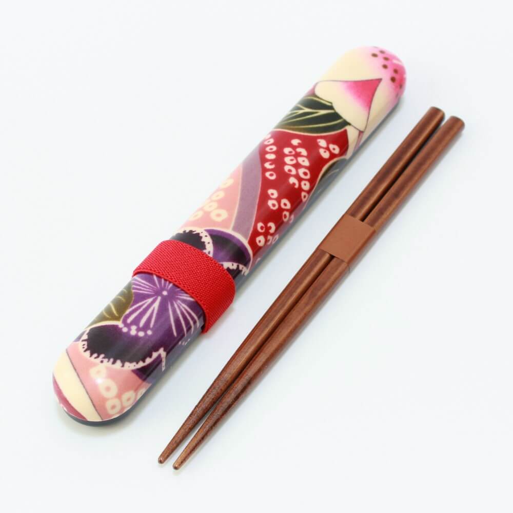 sakura blossoms chopsticks case set