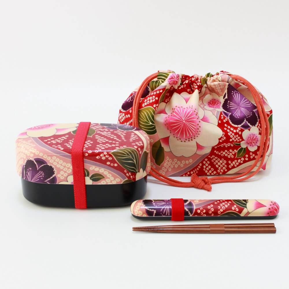 sakura blossoms oval bento box set