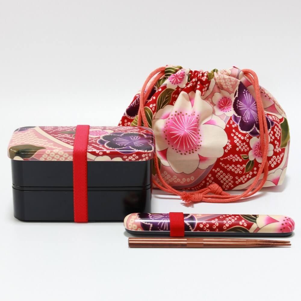 sakura blossoms rectangle bento box set