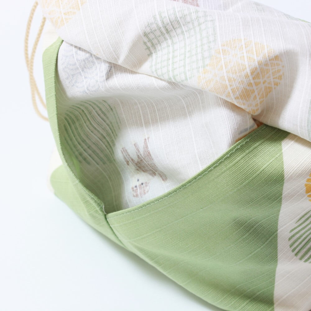 side pocket bento lunch bag mame shiba komon