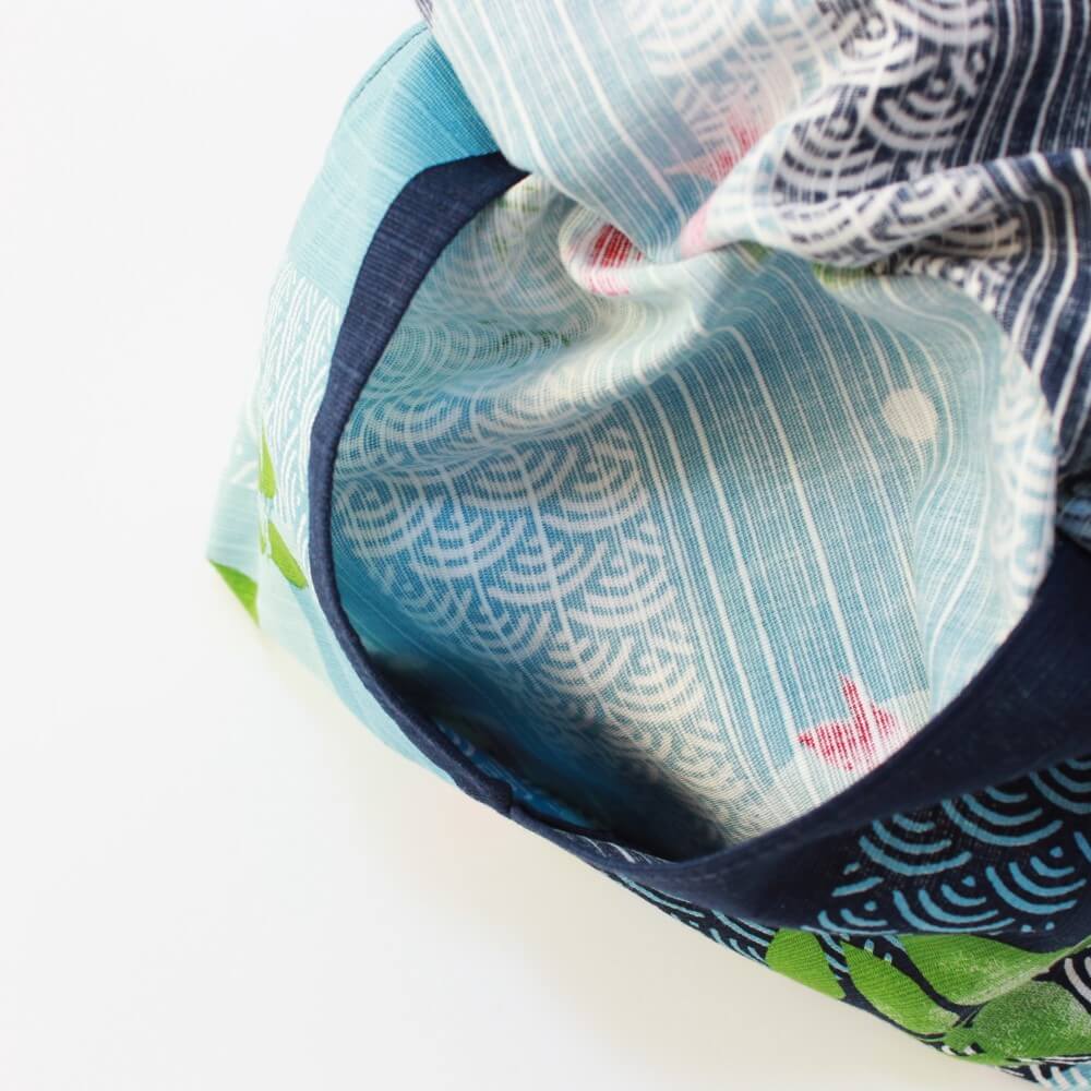 side pocket hama monyo seigaiha goldfish bento lunch bag