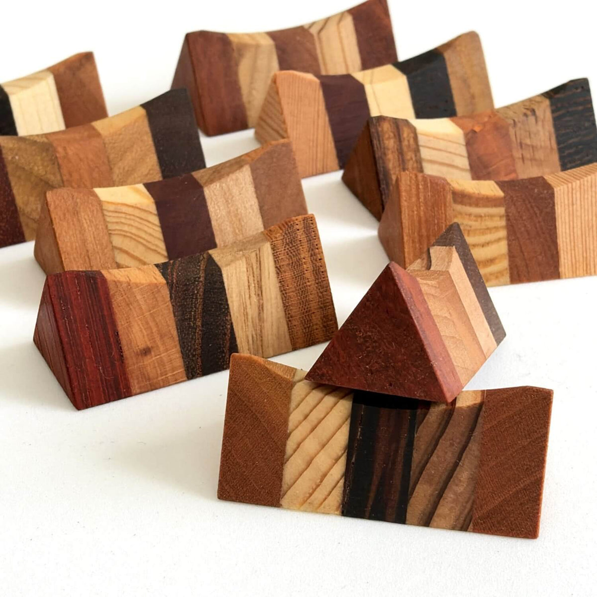 Yosegi-Zaiku Japanese Marquetry Wooden Chopstick Rests | Hand Made