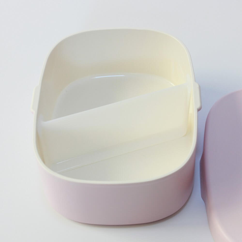 slanted divider in one touch pink bento box