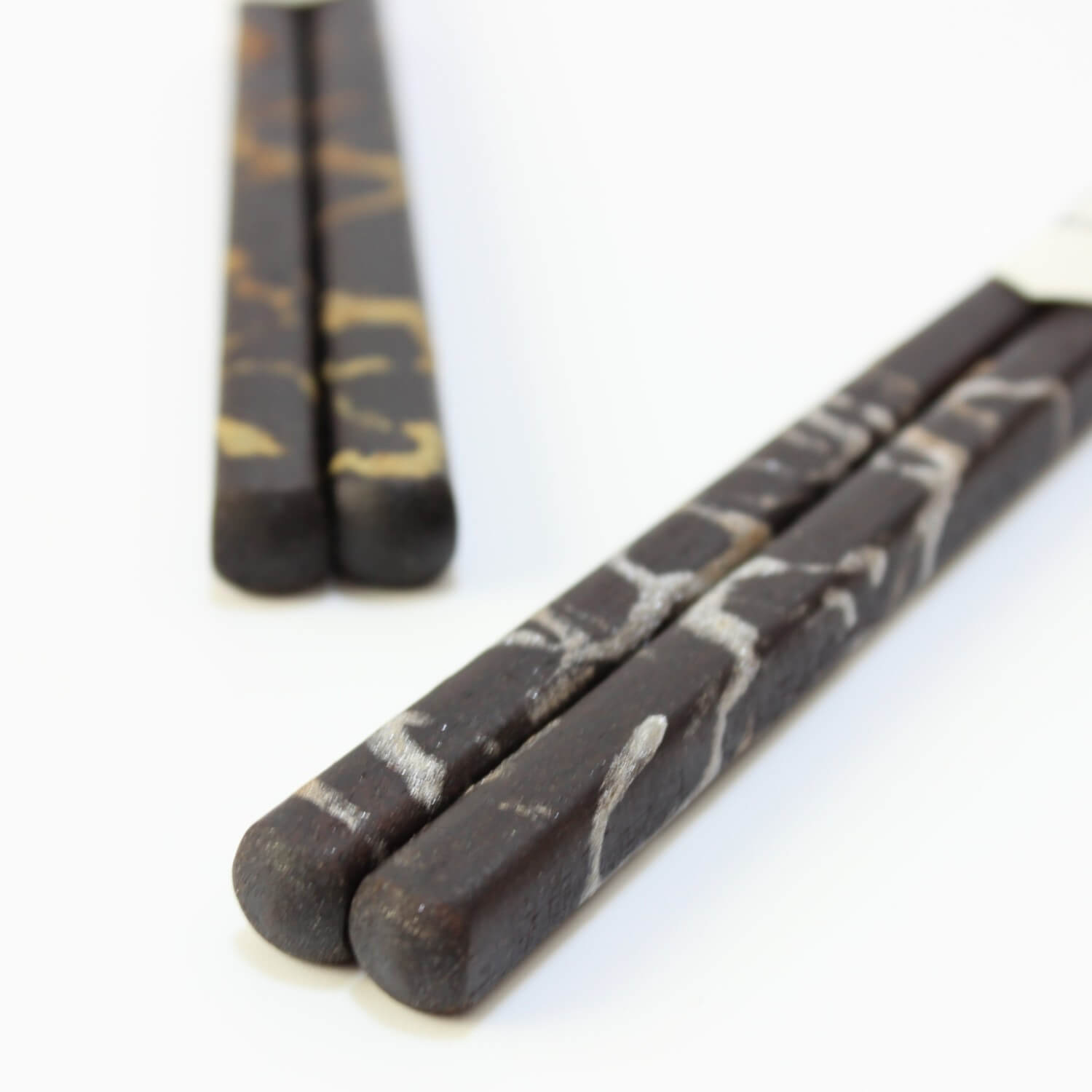 stylish shot of silver cloud chopsticks
