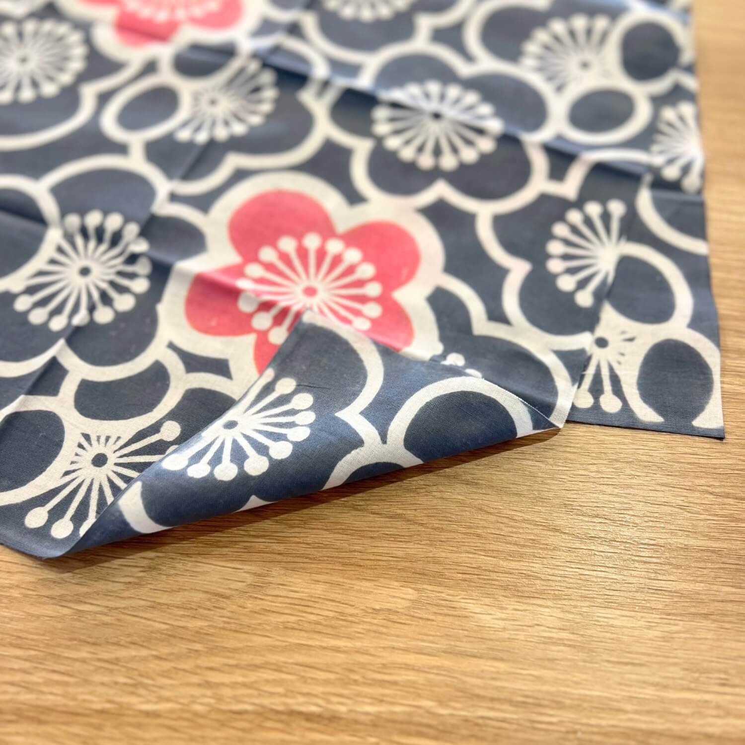 Rienzome Tenugui Large Plum Blossoms | Hand dyed | Todaya Shoten