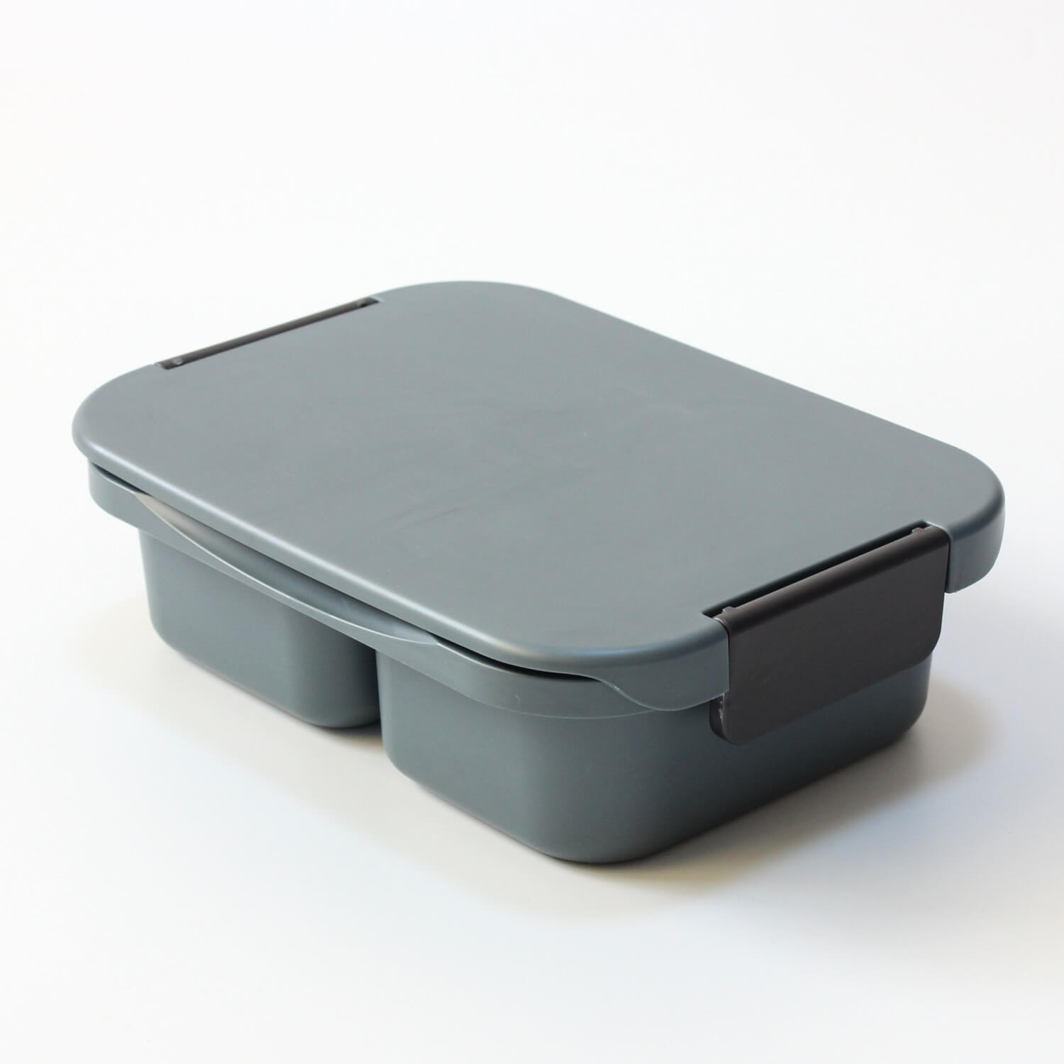 ash blue three compartment 1 tier bento box
