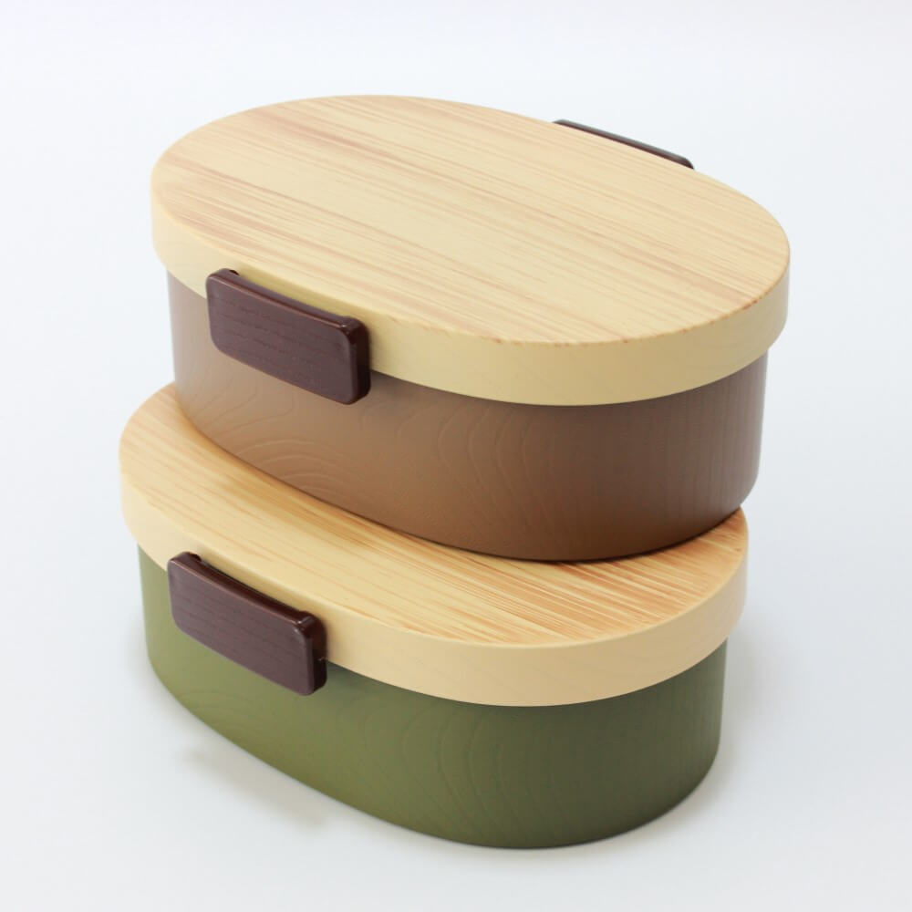 mokume koban hinoki style bento boxes stacked