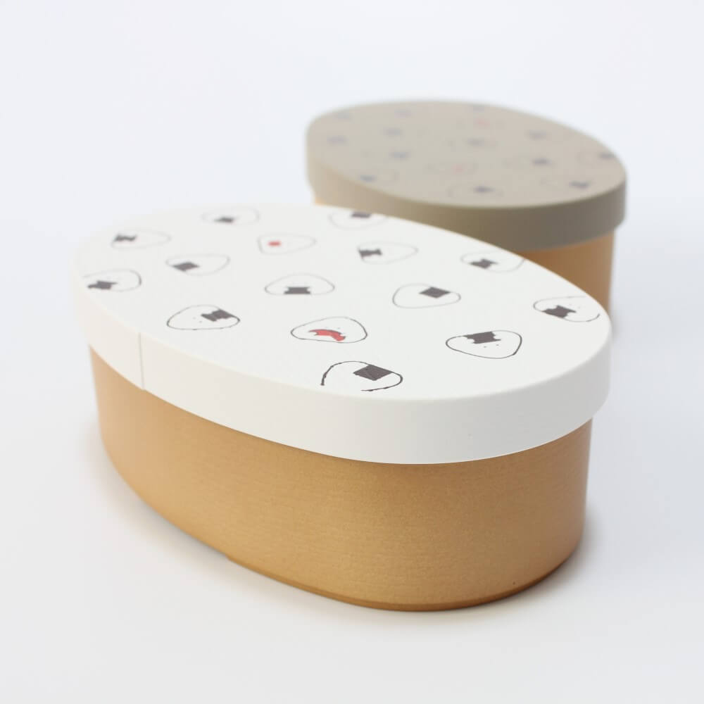 white gyutto onigiri bento box stylish photo