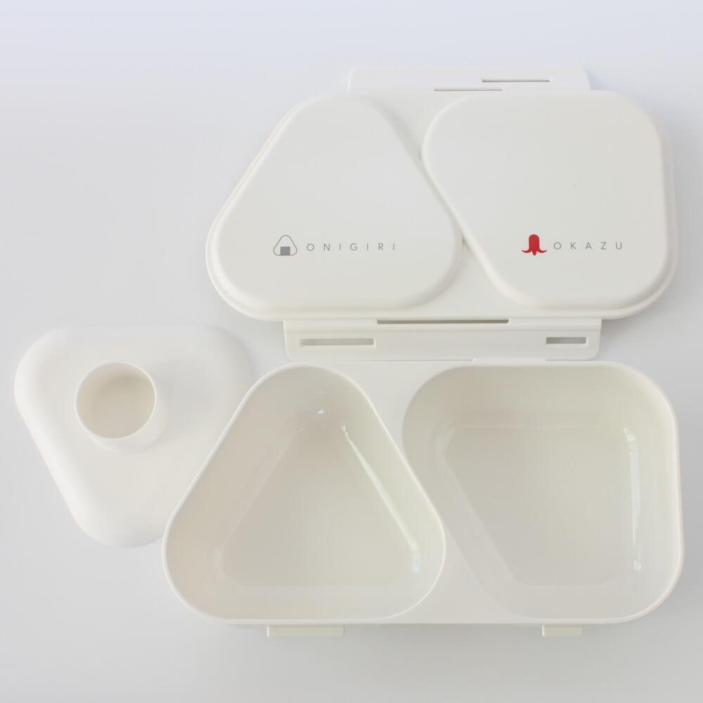 white onigiri lunch case disassembled