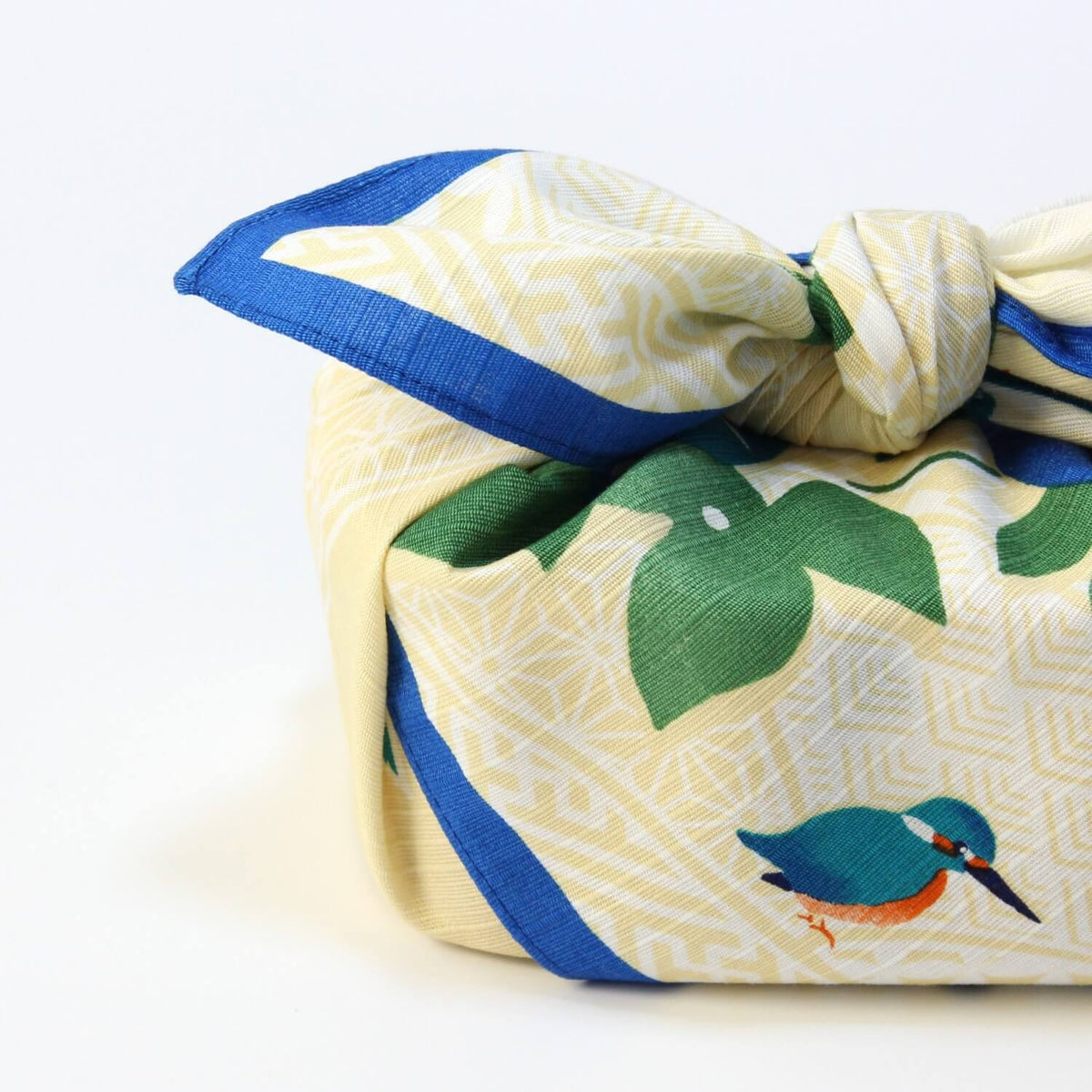 Hamamonyo Kingfishers And Morning Glory Furoshiki Wrapping Cloth 50cm
