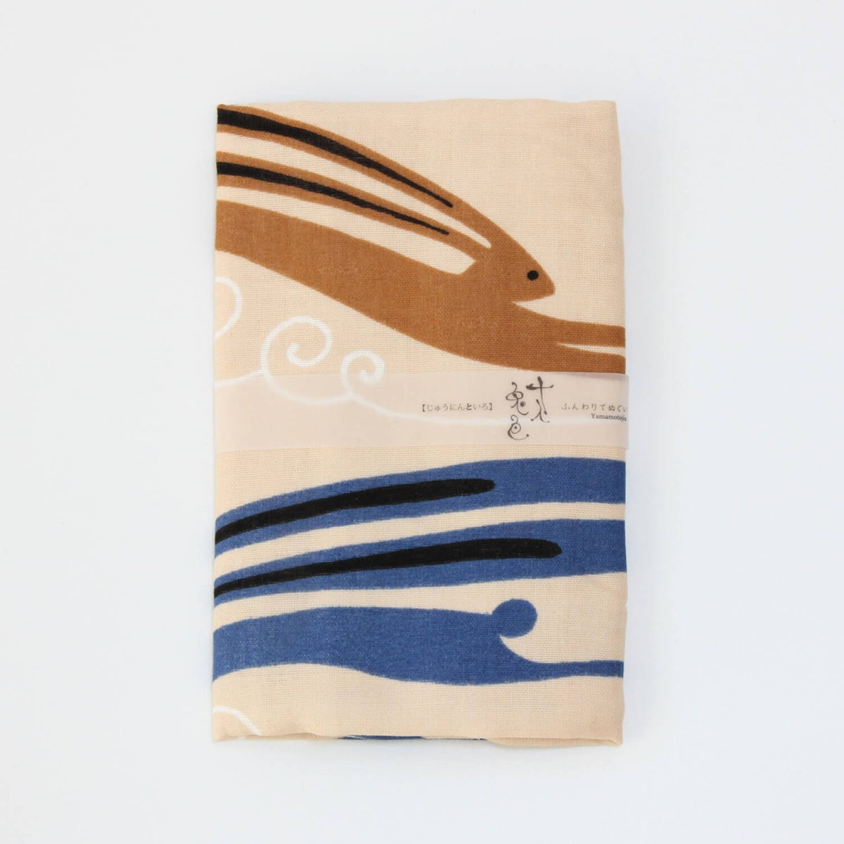 Yamamotojin Double Gauze Tenugui Rabbit Wave