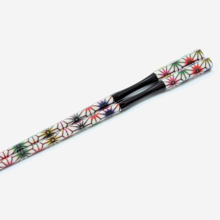 5 sided chopsticks colourful asanoha pattern
