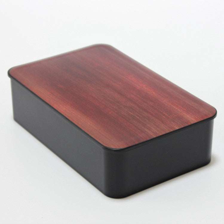 Rosewood woodgrain 1 tier bento box