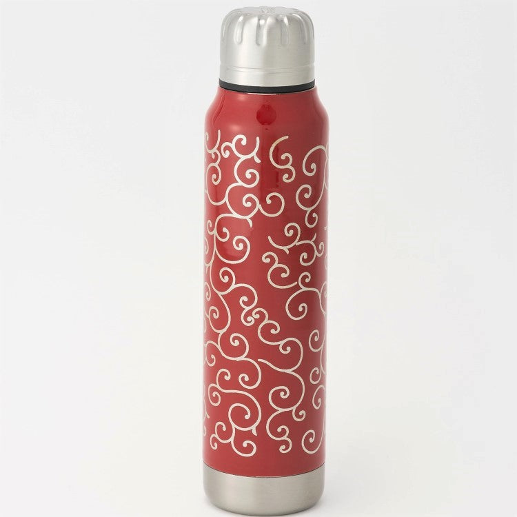Umbrella bottle karakusa vermillion colour from thermo mug