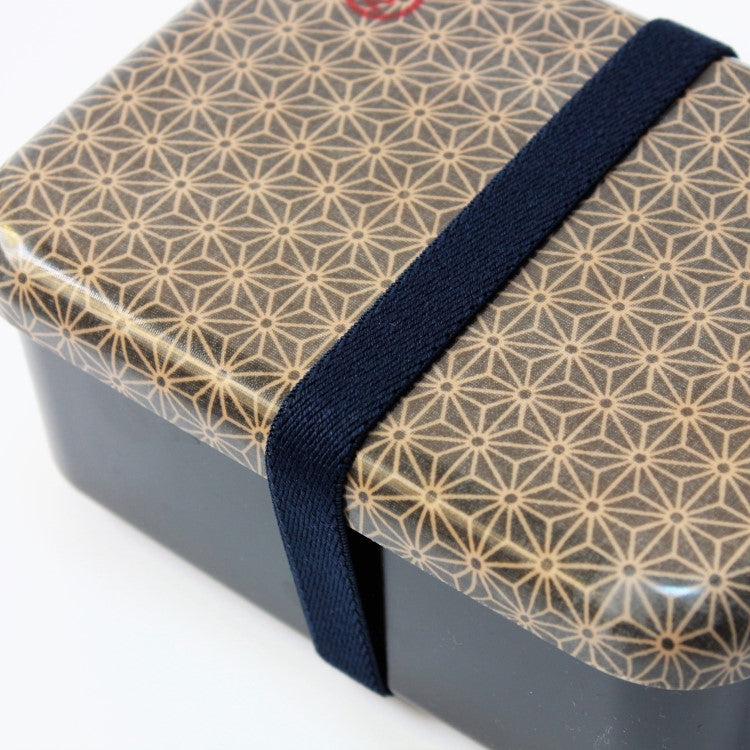 Navy Blue Bento Box Elastic Band around Bento Box