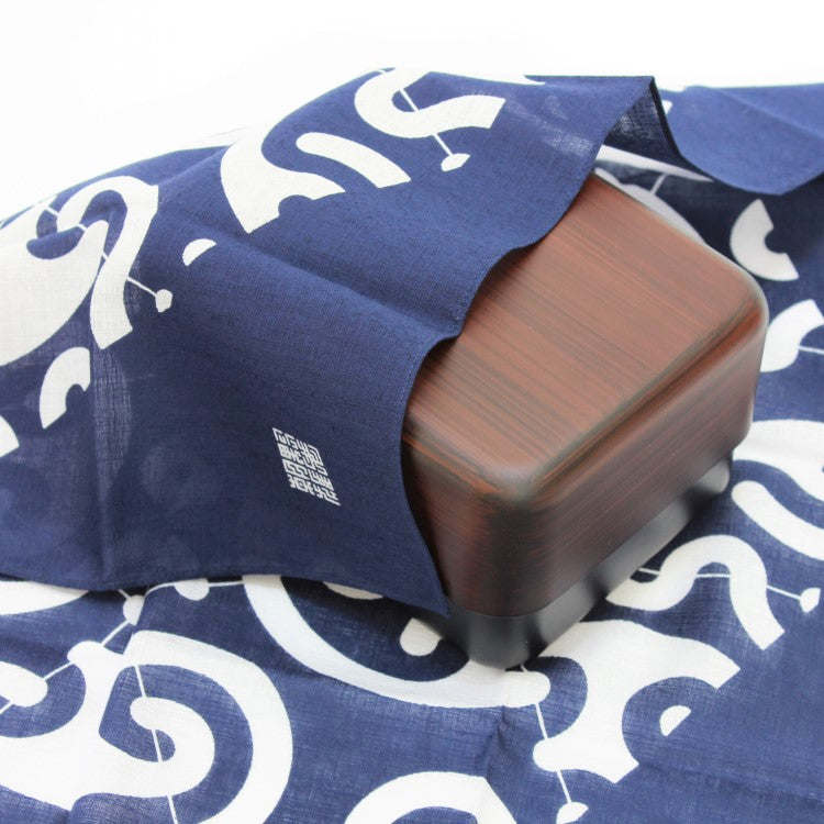 Furoshiki covering a bento box