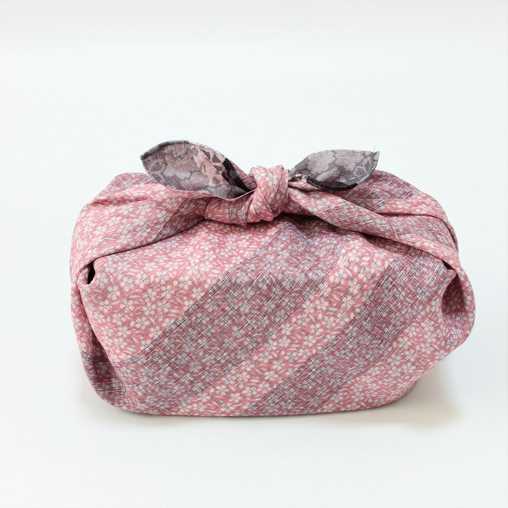 Sakura Stripes Furoshiki Japanese wrapping cloth from Majime Life. Ideal to tie bento boxes.