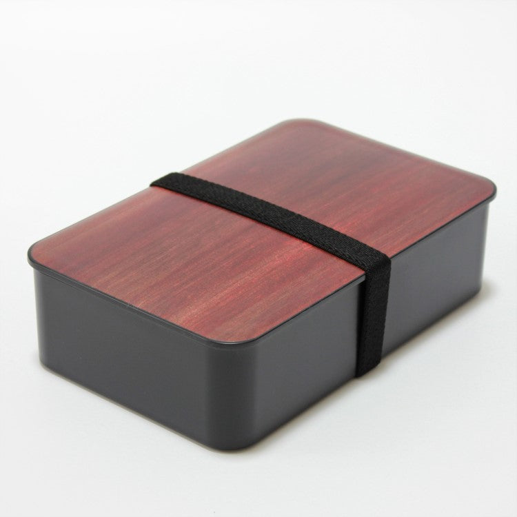 Side angle view of the rosewood bento box