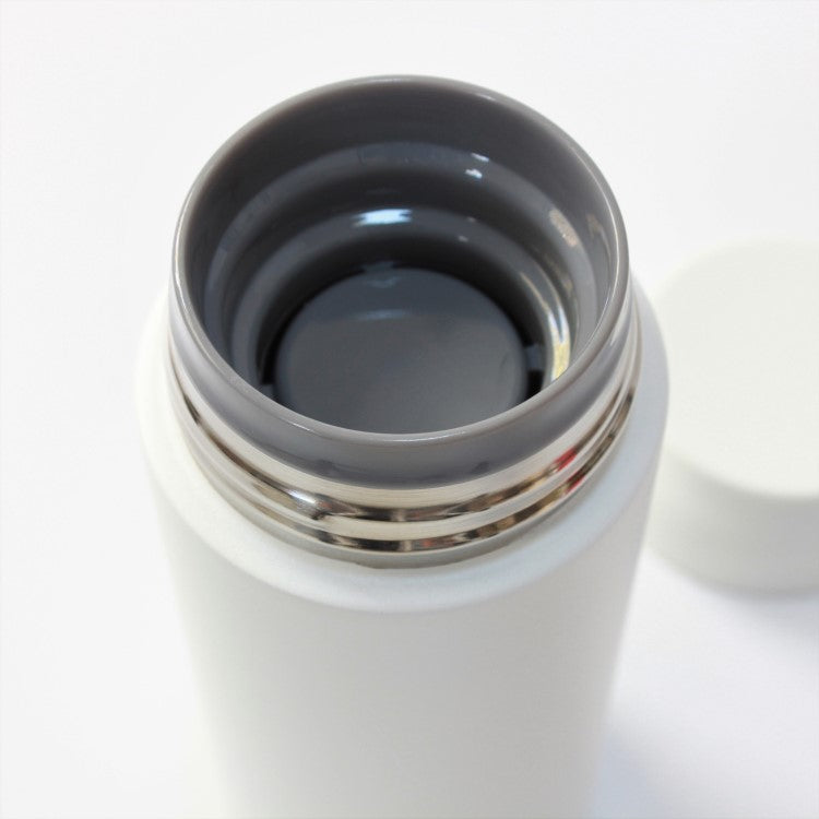 close up shot of the allday drink bottle showing the inner lid with slits to prevent objects from falling out when drinking. 