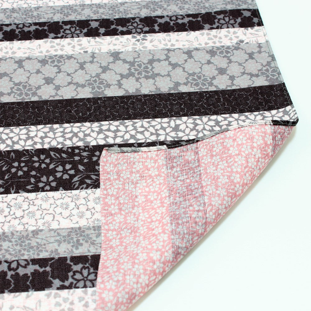 Wide view of the sakura stripes furoshiki