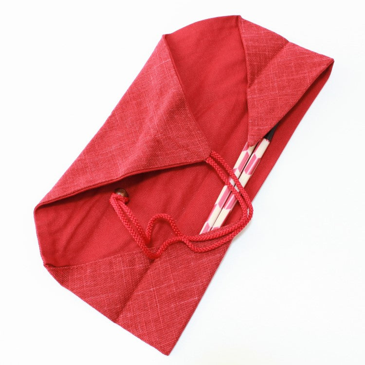 Fabric Chopsticks Case Basic Red