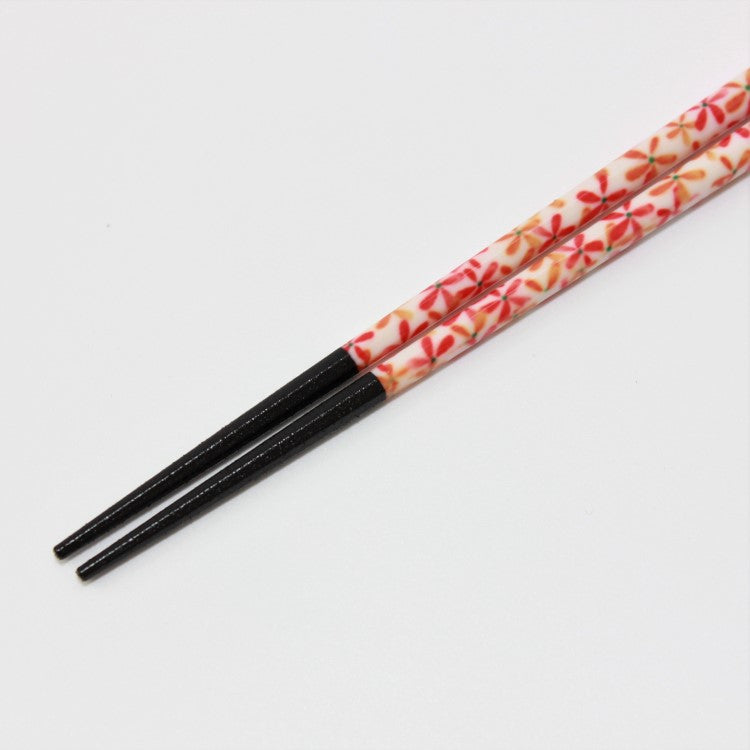 Closeup shot showing pointed tips of the chopsticks