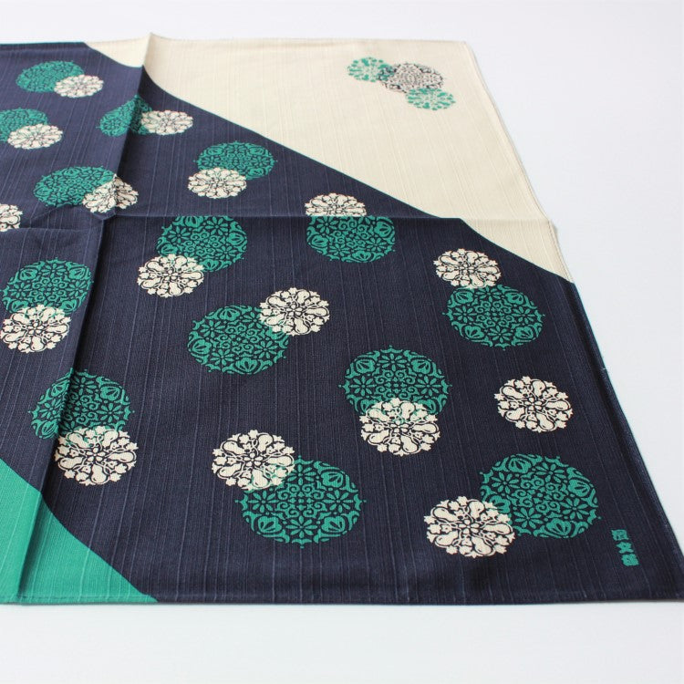 Hama Monyo Yume Hana Komon Navy Furoshiki Wrapping Cloth 50cm