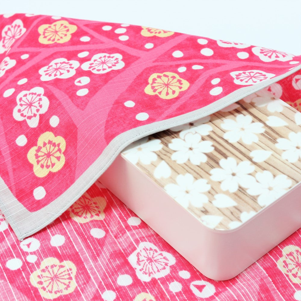 Majime Life Yumeji Takehisa furoshiki wrapping cloth Japanese plum pink 48cm Made in Japan  Wrap bento boxes lunch boxes and gifts presents with sakura mokume bento box