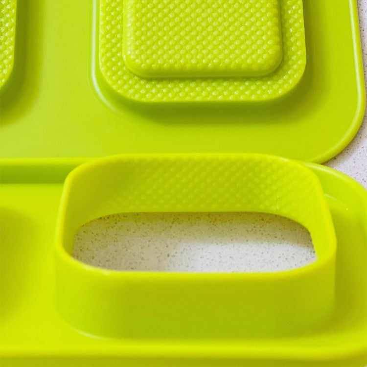 surface of this rice sandwich maker is double embossed to stop rice from sticking.