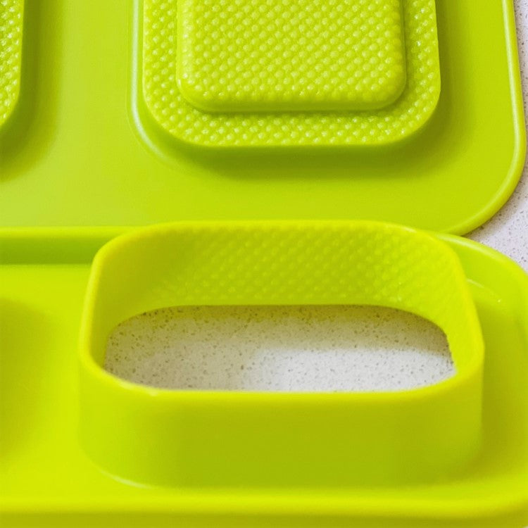 surface of this rice sandwich maker is double embossed to stop rice from sticking. 